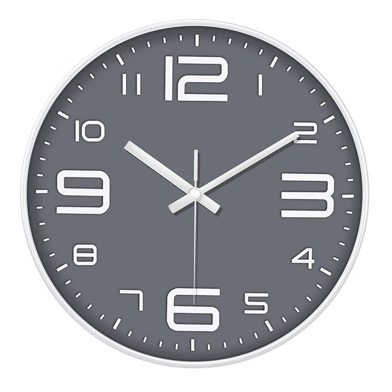10 Inch 25Cm Clock Home Stereo Wall Clock Bedroom Living Room Minimalist Nordic Style Clock Office