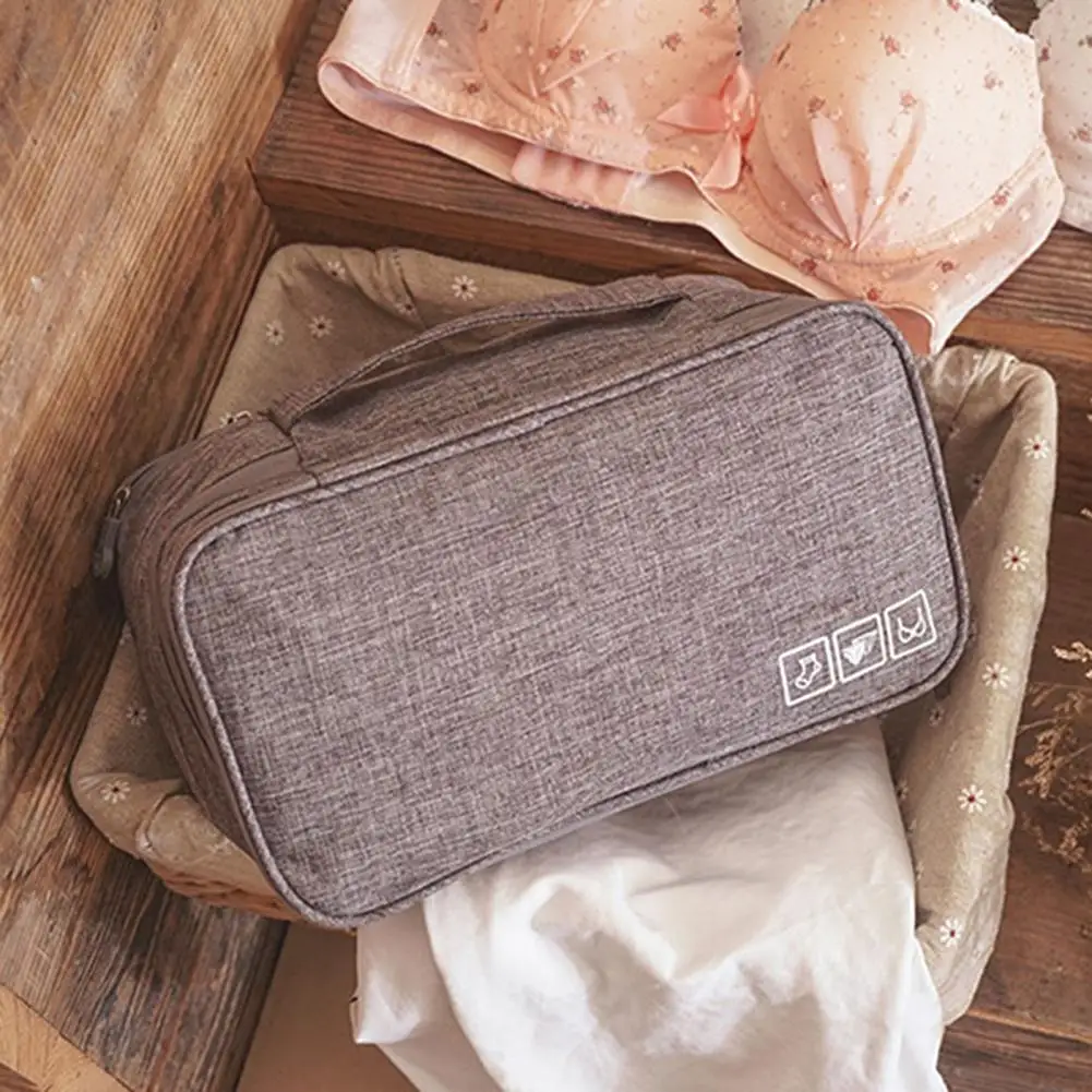 Saco de armazenamento de viagem várias grades grande capacidade portátil estilo coreano multiuso underwear armazenamento bolsa para férias