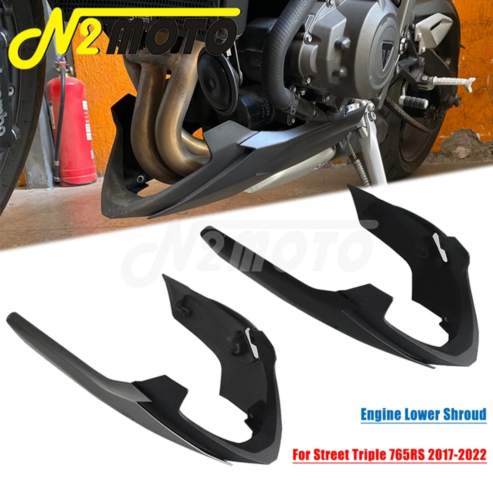 Engine Lower Shroud For Street Triple 765RS 765 RS 2017-22 Motorcycle Engine Guard Spoiler Chassis Shield Body Bellypan Fairing