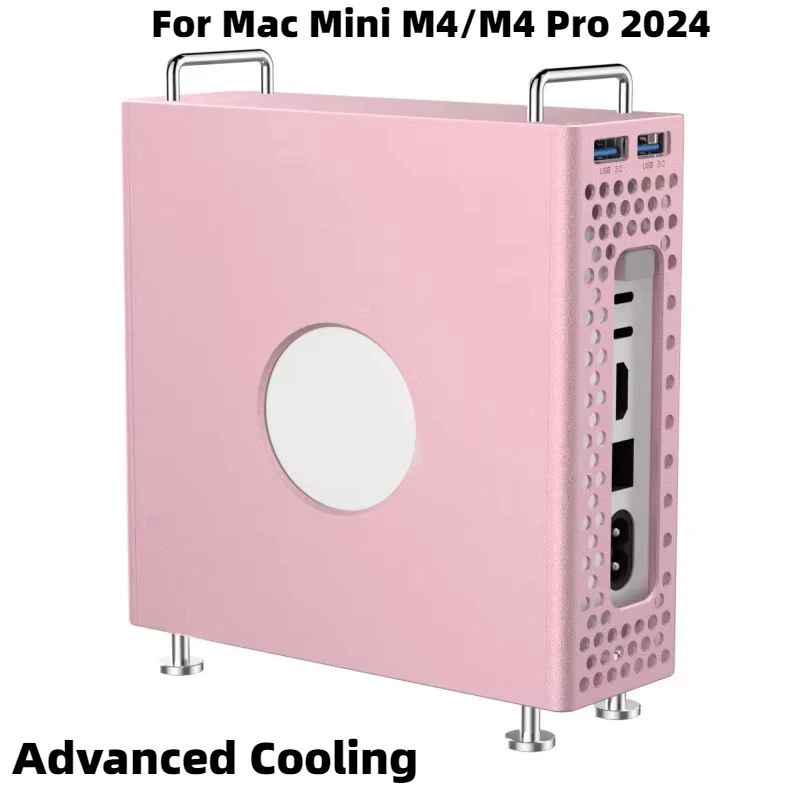 

Усовершенствованная охлаждающая подставка для хранения корпуса для Mac Mini M4/M4 Pro 2024, алюминиевый вертикальный корпус компьютера, защитный пылезащитный кронштейн