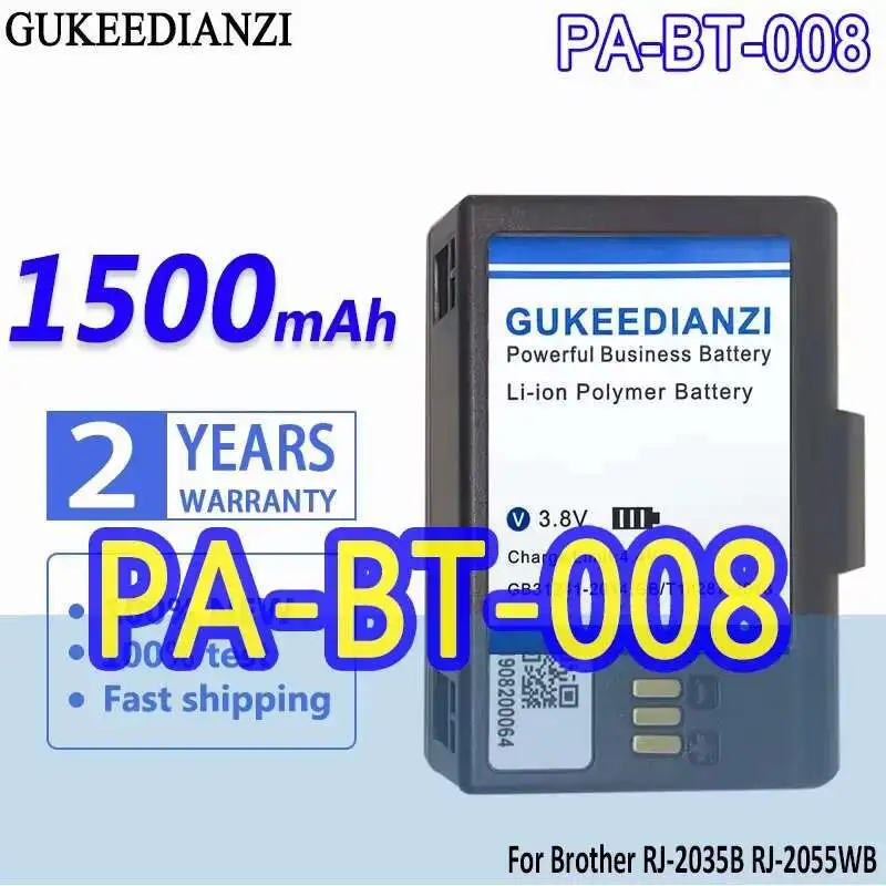 

PA-BT-008 Label Printer Battery For Brother RJ-2035B RJ-2055WB RJ2035B RJ2055WB 1500Mah Safe Lightweight