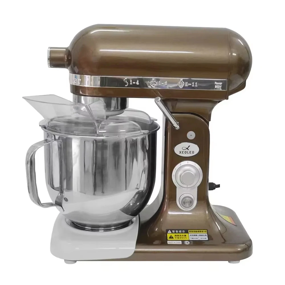 Home Kitchen 7 Liter Stainless Steel Mixing Bowl Dough Mixer Baking Supplier Commercial Food Mixer