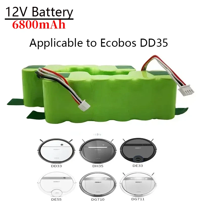 New 12V NiMH battery for Ecobos Deebot DE5G DD35 DG710 DM88 suitable for Deebot 610 901 902 robot vacuum cleaner battery