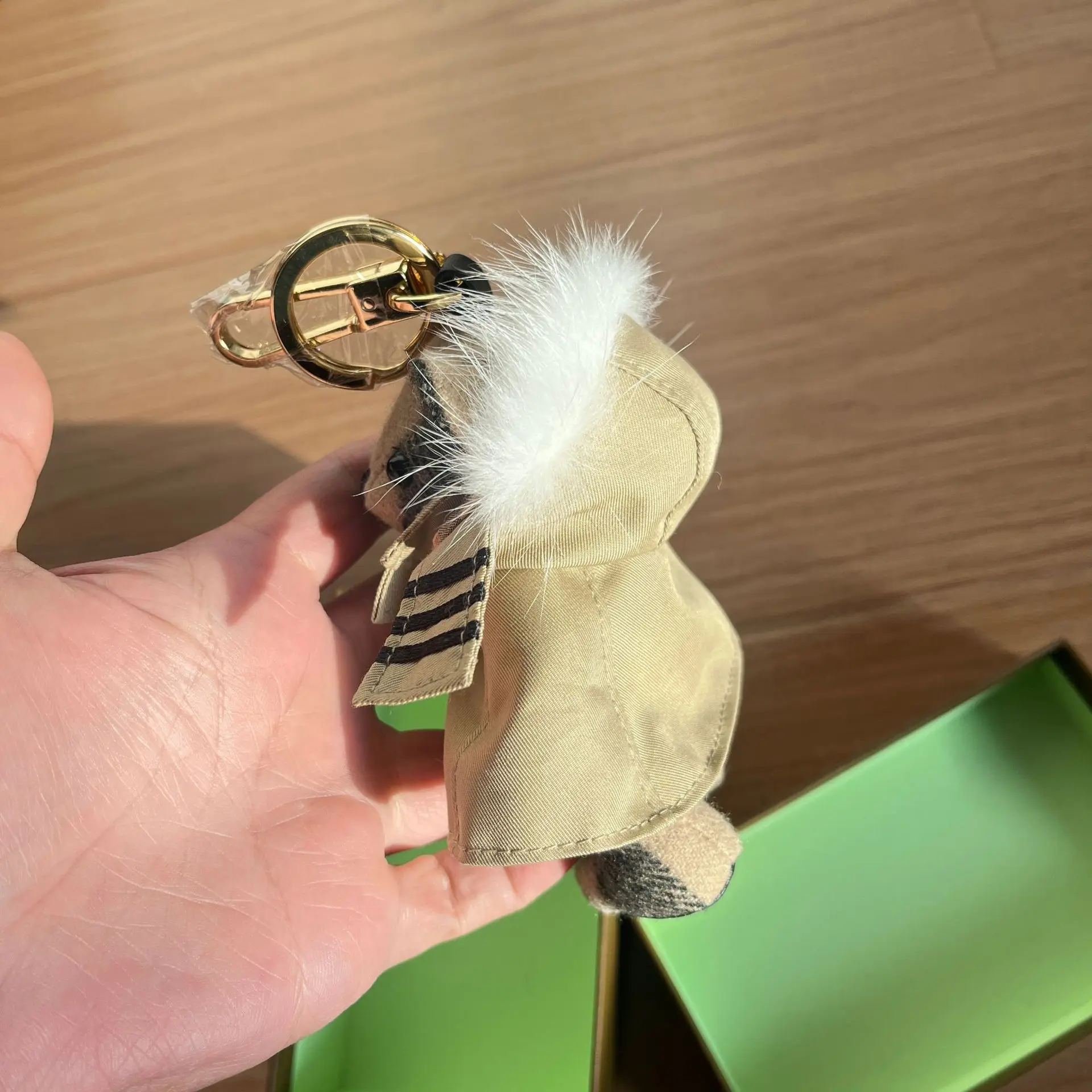 لطيف الكرتون الدب قلادة الصوف الناعم اليدوية محشوة دمية المفاتيح سحر الهدايا سيارة الحلي حقيبة قلادة #5