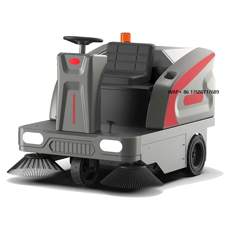 Floor Scrubber Ride on Battery Electric 48 V Road Floor Cleaning Machine Sweeper