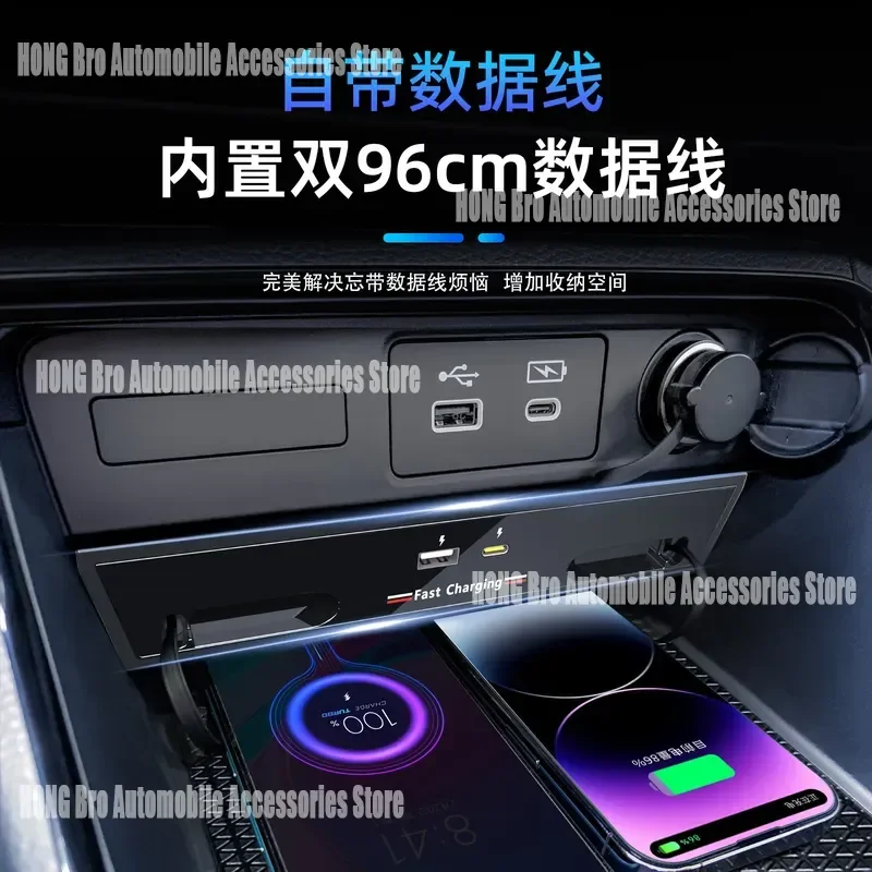 For Honda CR-V Haoying 2023-2025 Fast Charging Dock Station Central Control Console USB Type C Port Car Accessories