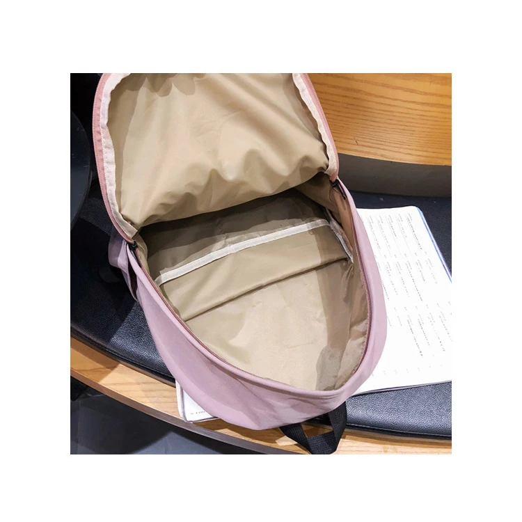 Personalized Embroidery Solid Color Backpack Multifunction Storage Bag Custom Your Name Fashion Backpack for Student Men