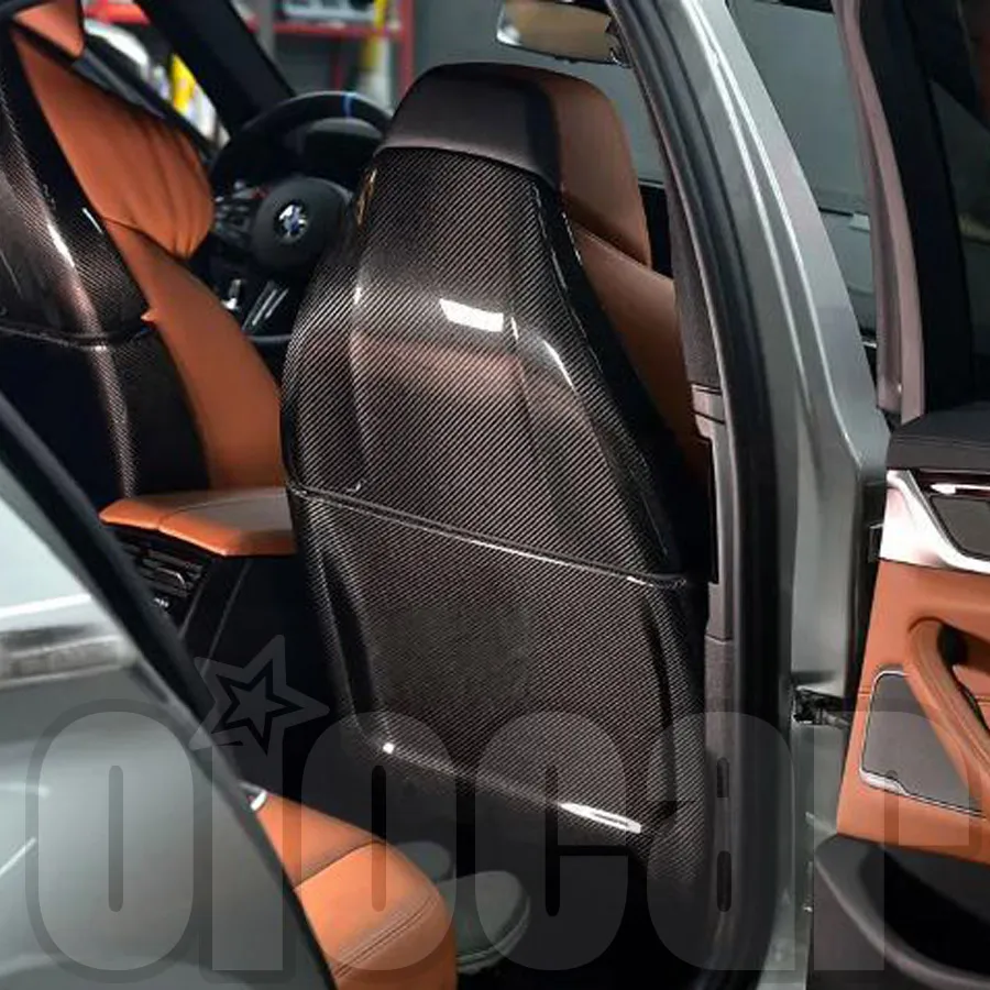 oioMotors Carbon Front Seat Back Covers 4PCS for BMW F95 X5M and F96 X6M