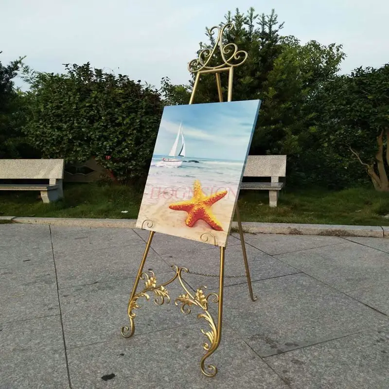 

Iron art advertising stand, painting stand, iron art oil painting stand, store name, signboard, display stand, poster board