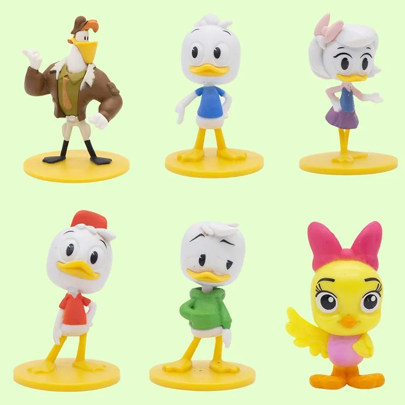 Anime Disney Donald Duck Legendary Ornamental Toy Cuckoo-Loca Goofy Model Dolls Kids Birthday Cake Decoration Gift