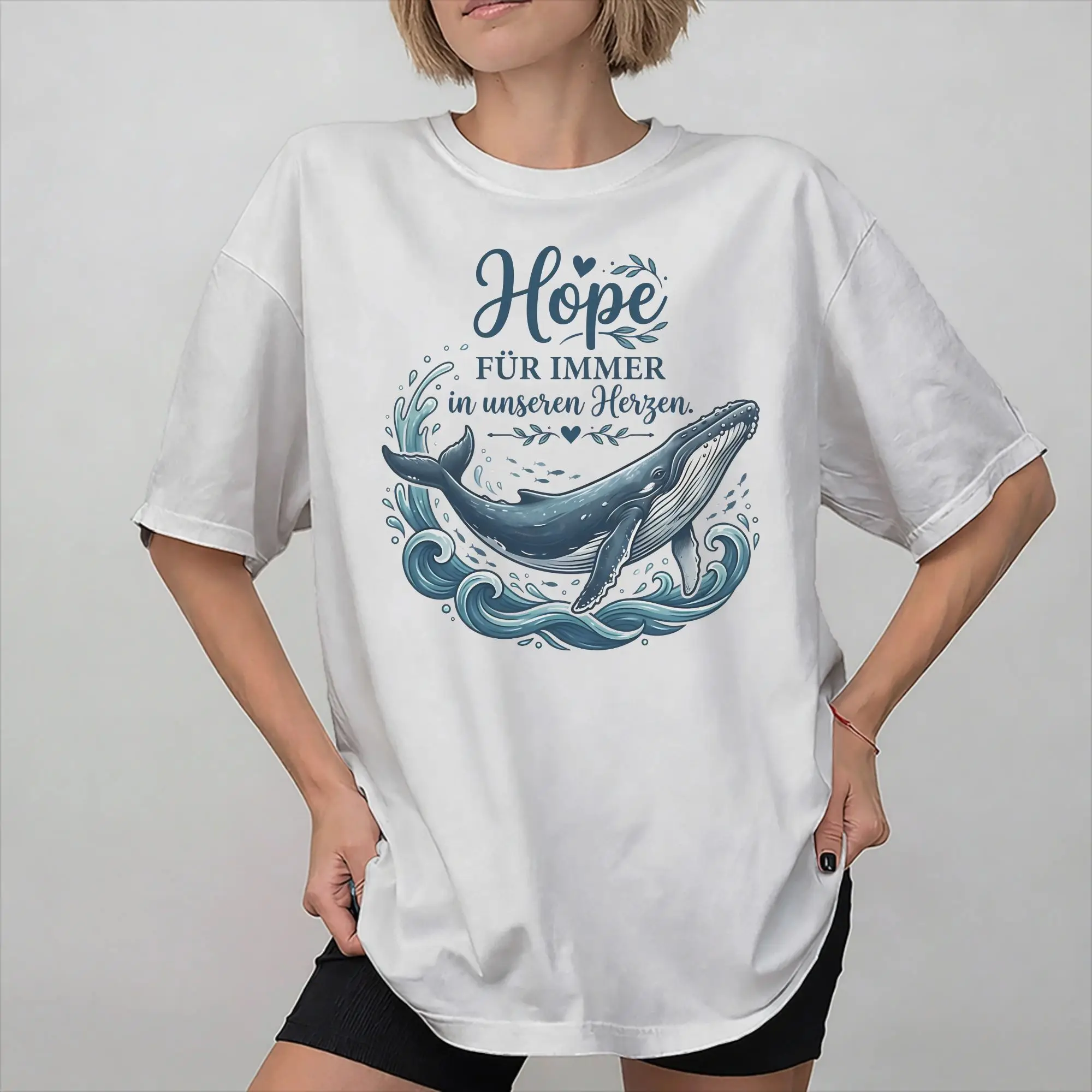 Men Women Timmy Hope Whale of Light buckelwal T Shirt Cotton Graphic Printing Tee Shirts  Top Clothing