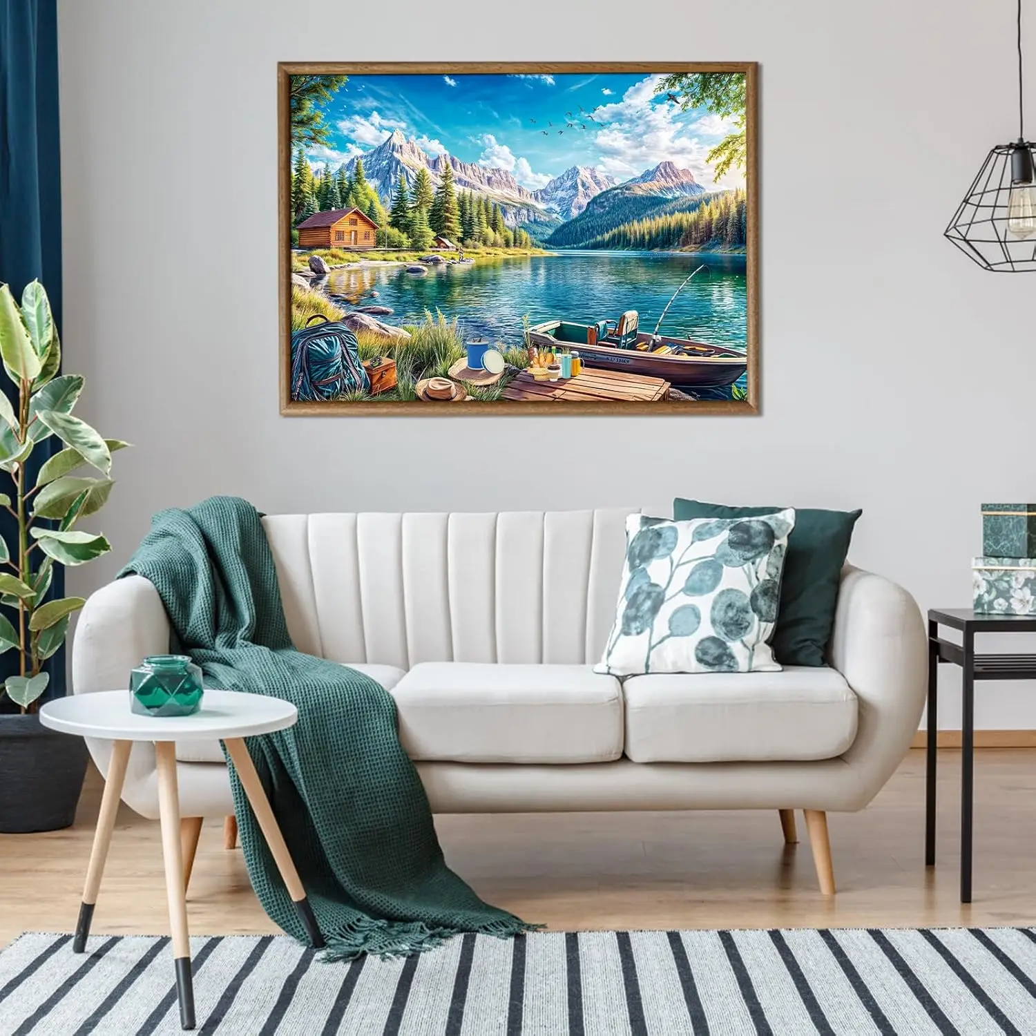 1000/500/300/120 조각 휴일 야외 낚시 여행 성인을위한 지그 소 퍼즐 게임 재미있는 풍경 퍼즐 아이를위한 교육 장난감