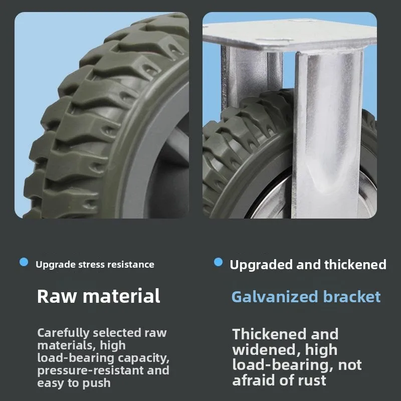 Home Casters Inch Wear-resistant 4 Inch 58 Inch Flat Car with Brake Plate Directional Wheel