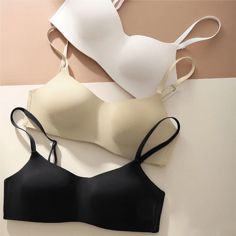 Seamless Bras Women Underwear Small Chests Gathered Push Up Bralette Lingerie