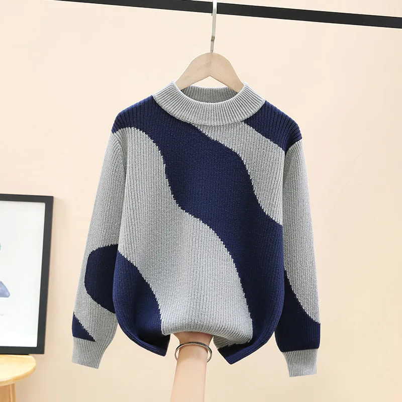 

Boys Cotton Spring Sweaters Kids Fashion Pullovers Soft Clothes Children Bottoming Shirt Teenage Outwear Boys Winter School Wear