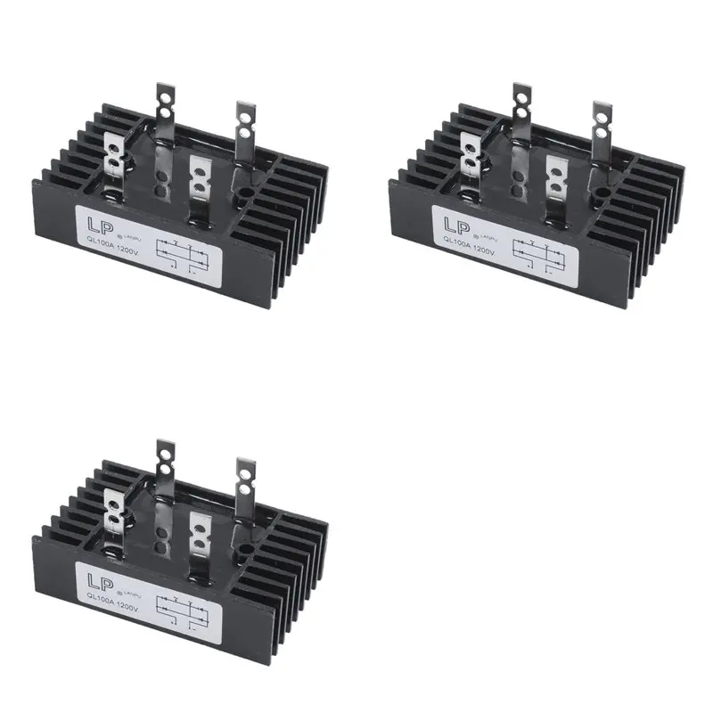 B63B-3X 100Amp 1200Volts 4 Pins 1 Phase Diode Bridge Rectifier QL100 Type