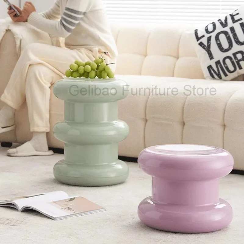 

Makeup Dressers Ottomans Plastic Unique Acrylic Modern Beach Fishing Camping Foot Stool Round Tabouret Lounge Suite Furniture