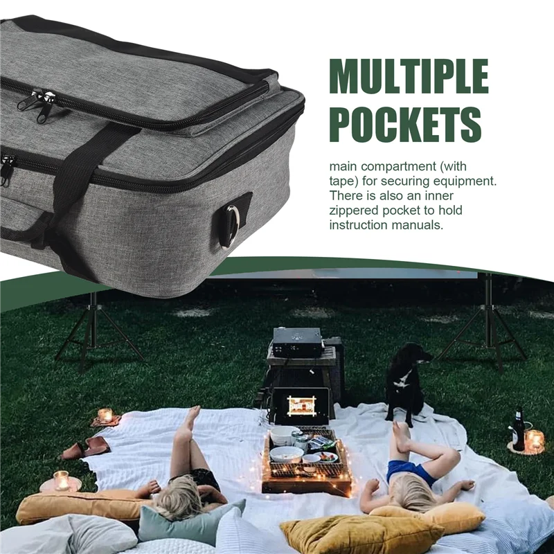 AF90-1 PC Multifunctional Tool Bag Home Projector Handbag Grey