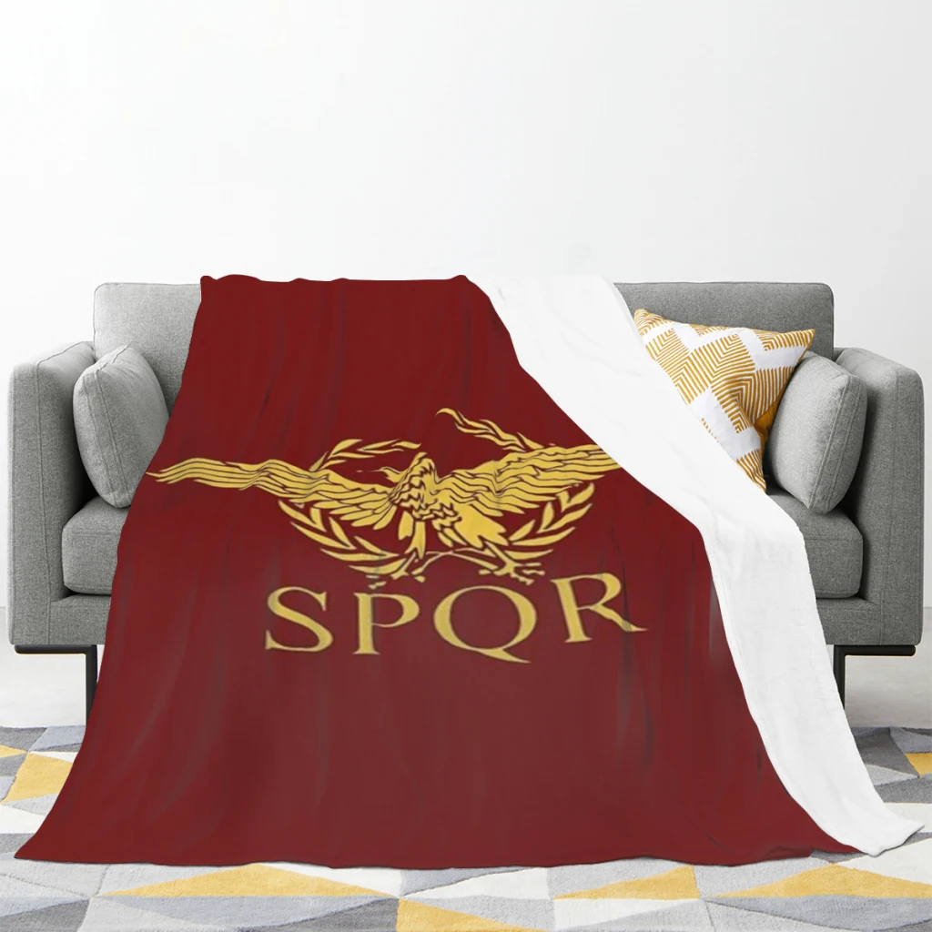 spqr roma rome flag Medium Blanket Soft comforter sets throw for Couch Warm Flannel Blankets Bedroom Décor