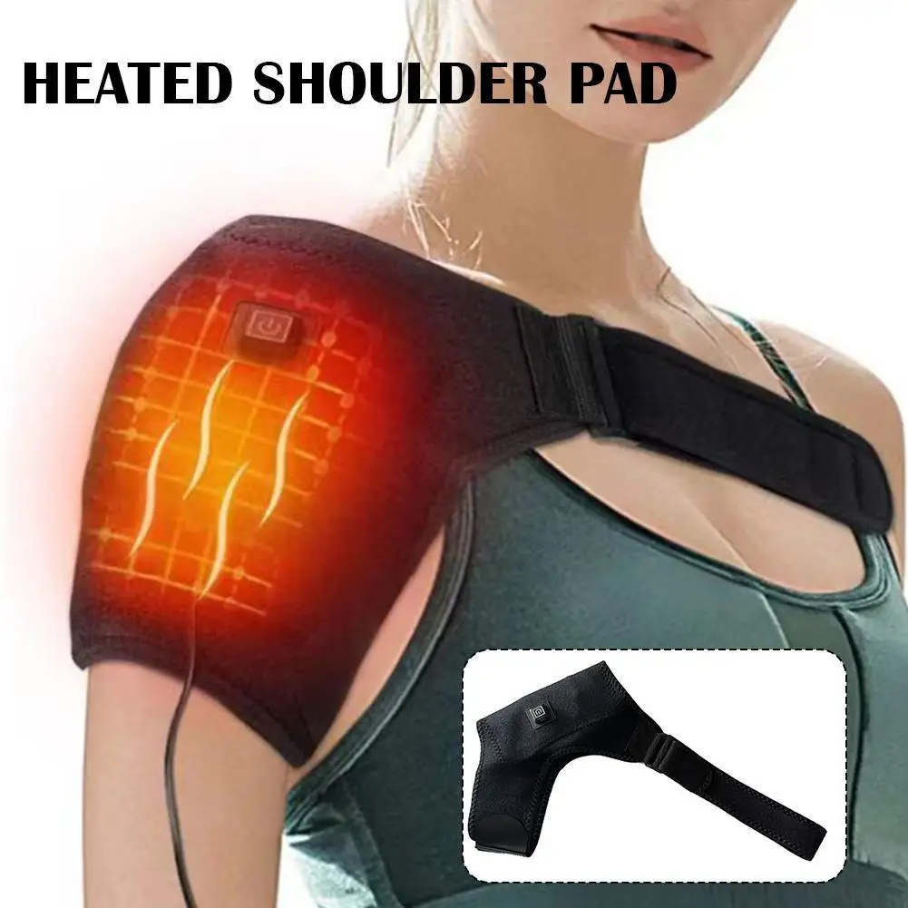 Heated Shoulder Wrap Brace Adjustable Shoulder Heating Pads With Extension Belt For Shoulder Dislocation Pain Relief Support