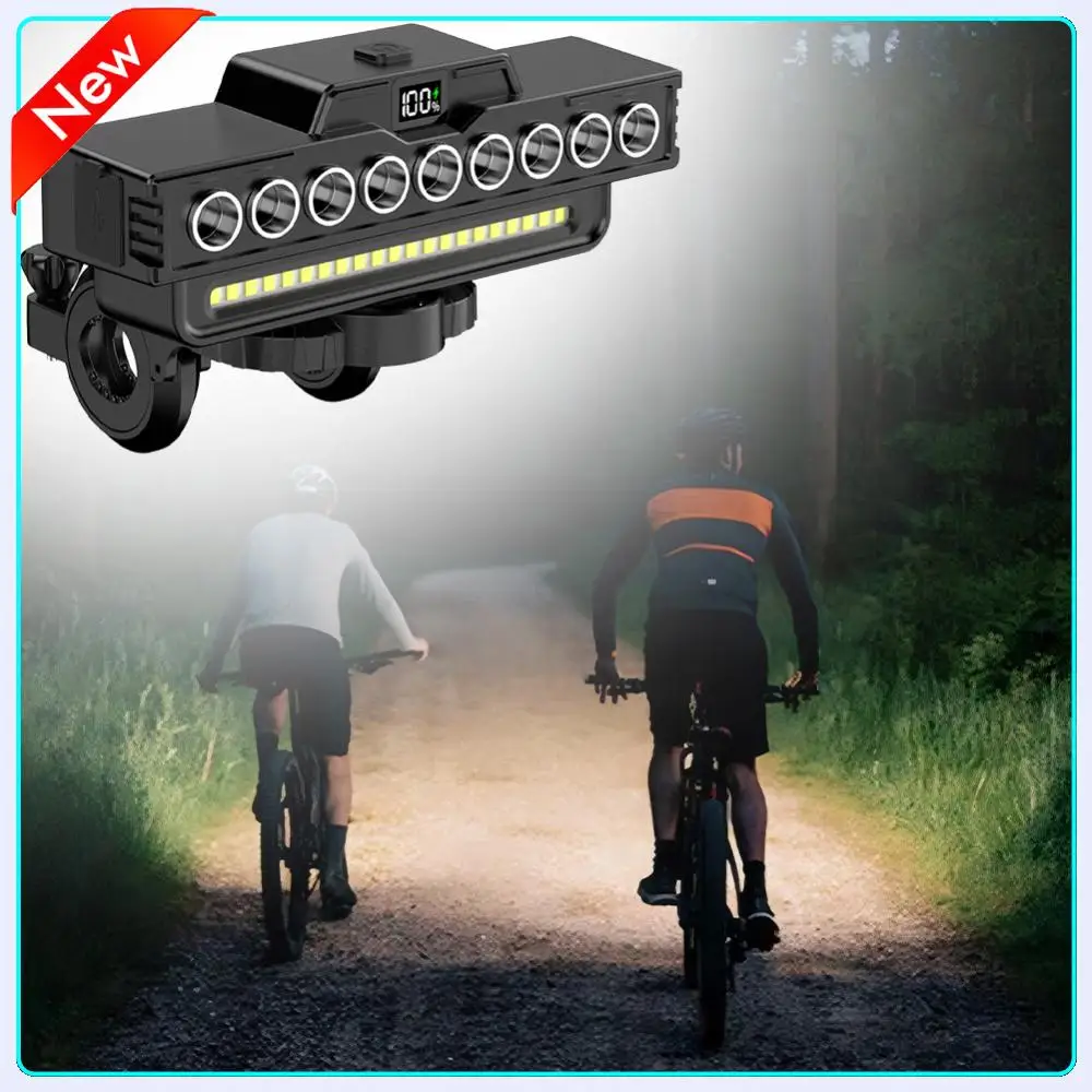 

LED Super Bright Bike Light Power Display Cycling Safety Front Lamp 4000mAh High Brightness Bike Flashlight for Night Riding