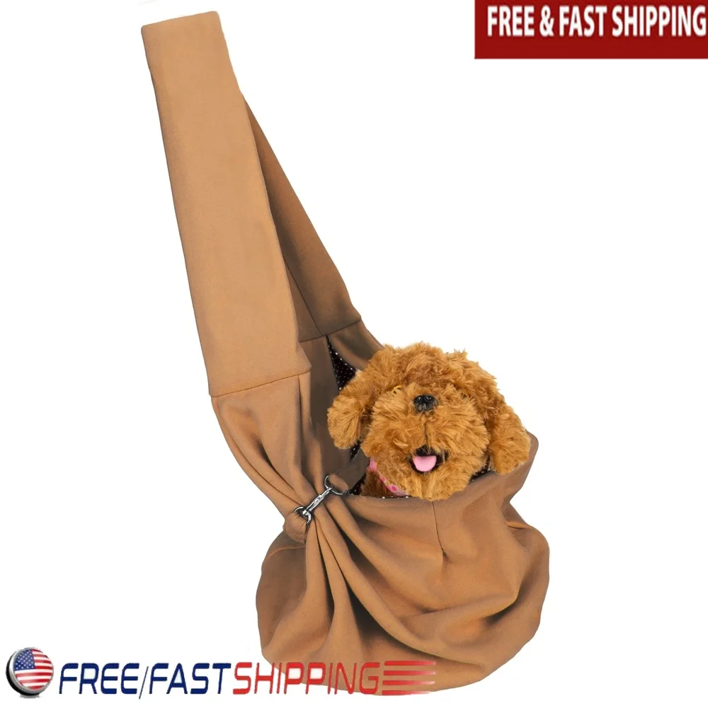 

Breathable Pet Carrier Sling Bag Comfortable Adjustable Shoulder Strap Safety Buckle Ideal Small Dogs Cats