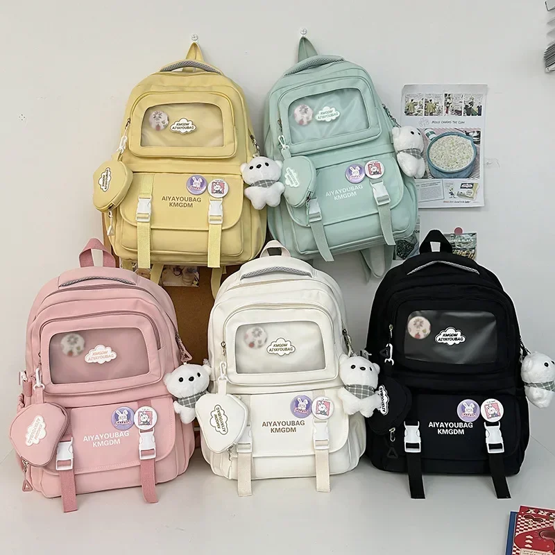 Teenagers Schoolbags Small High Profile Duty Cute Girls Schoolbags Large Capacity Junior Senior High School Students Backpacks