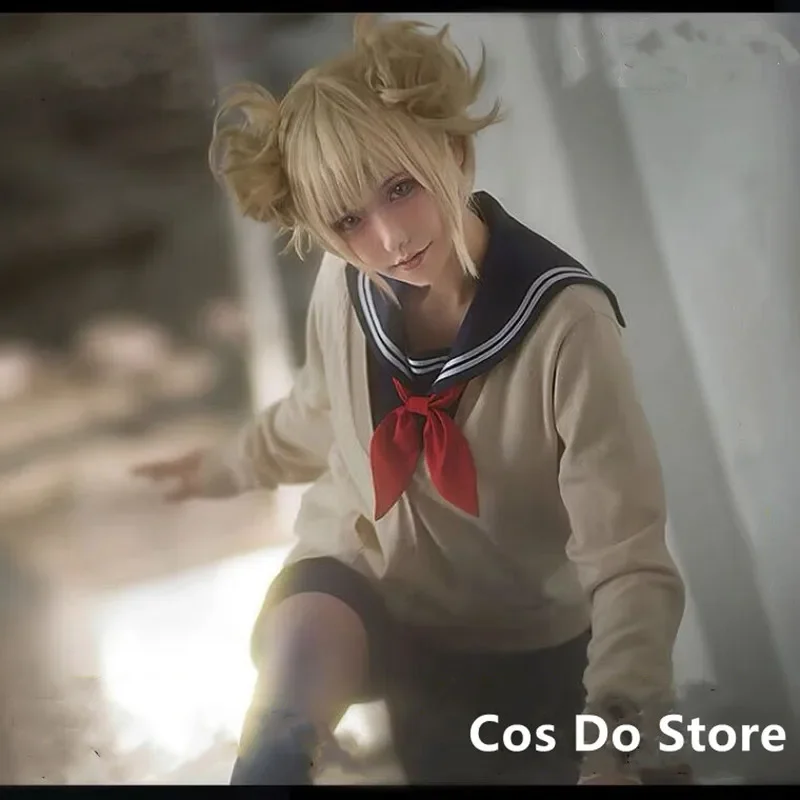 My Hero Boku No Himiko Toga Costume Cosplay Anime Halloween Christmas Outfit uniforme maglione con parrucca