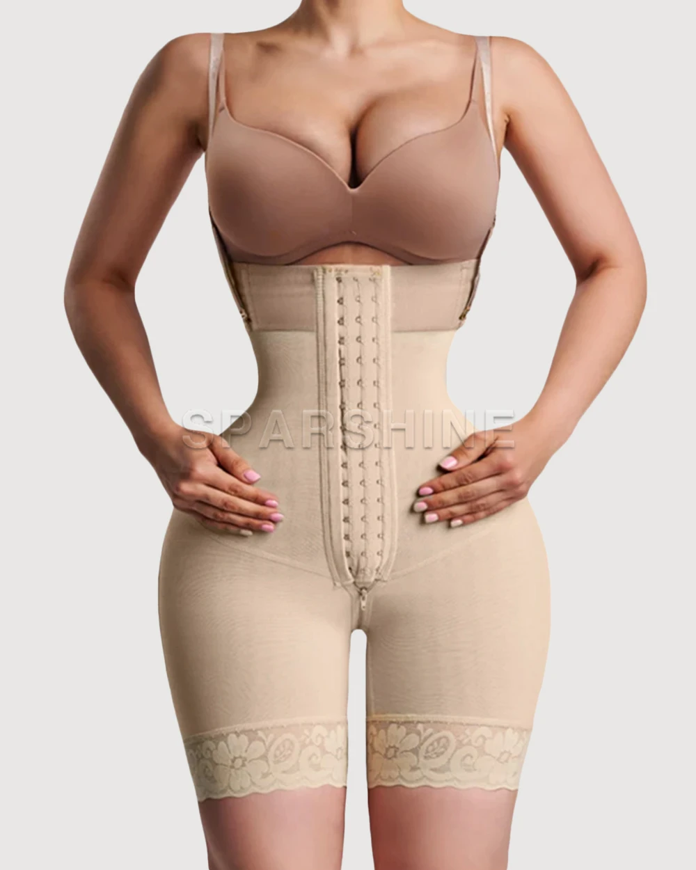 Invisible Mermaid Silhouette Shapewear With Hooks Slimming Sheath Woman Flat Belly Shoulder Strap Girdle