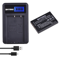 Batmax NP-60 NP60 Battery 1200mAh +LCD USB Charger for FUJIFILM M603 F601 F410 F401 50i Zoom for URC Universal Remote Control