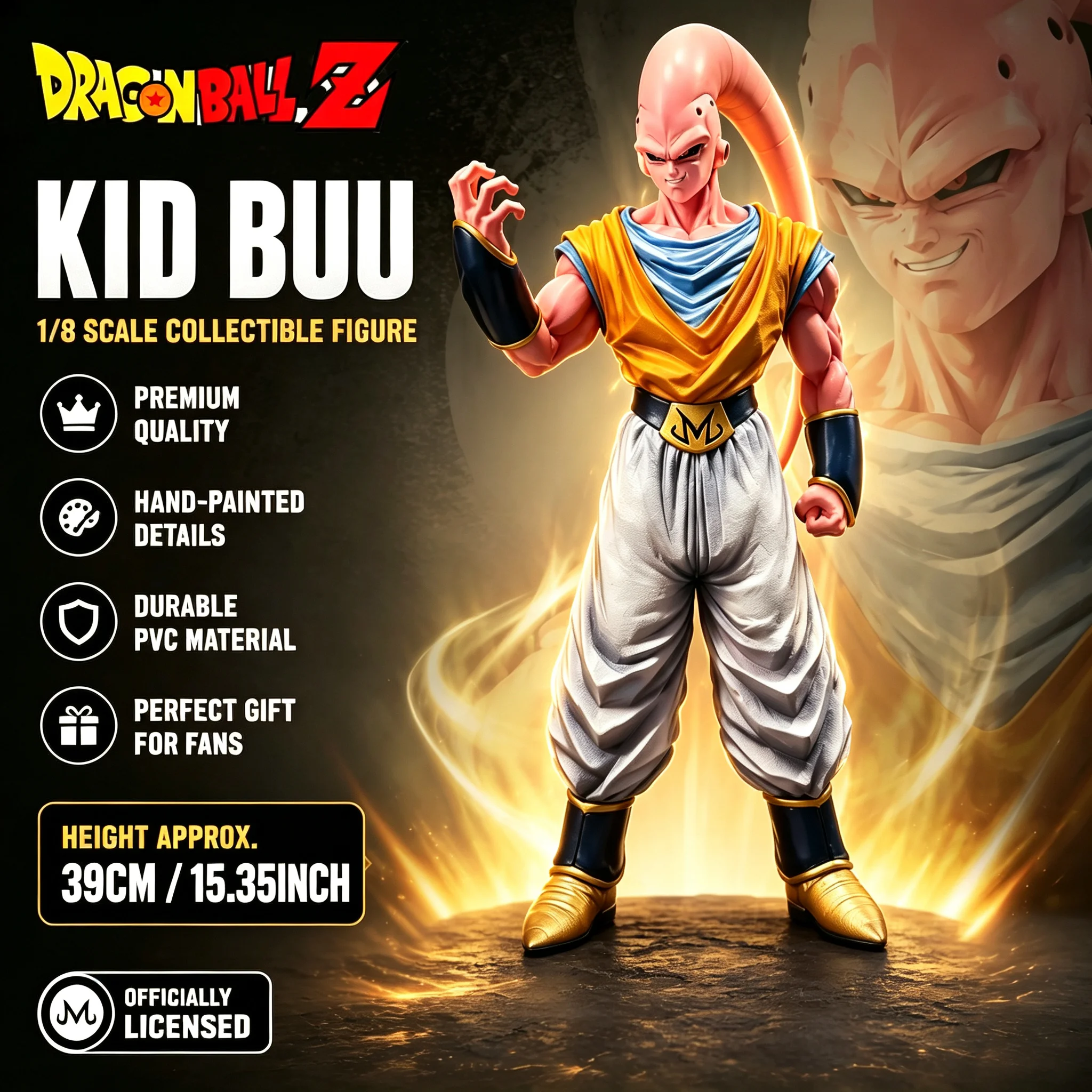 Neue Ys Statue Anime Dragon Ball Z Gohan Buu Figur Majin Buu 39cm/15,35 Zoll Actionfiguren Sammlermodell Spielzeug Geschenke Auf Lager