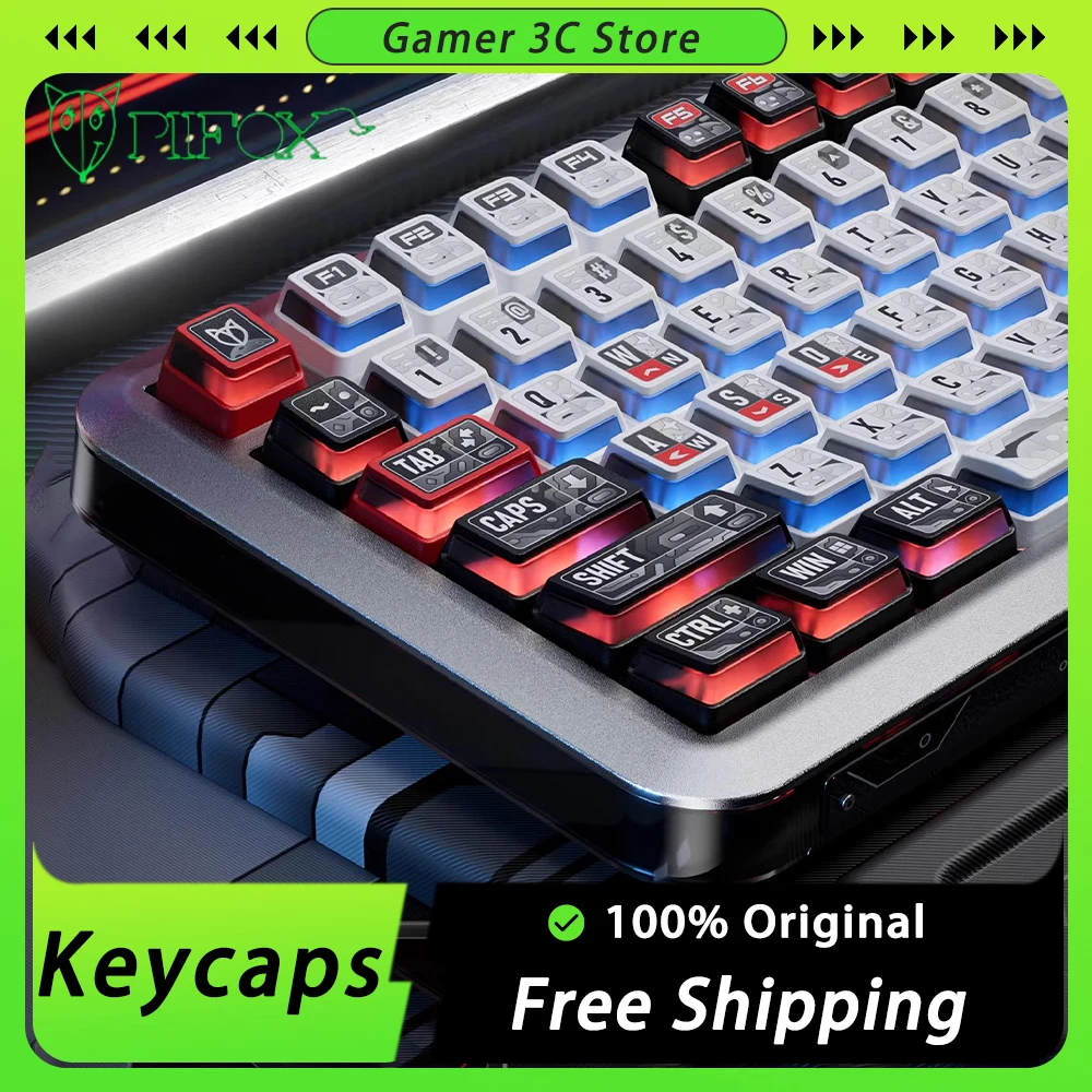 

PIIFOX Keycaps OEM Height Transparent Mechanical Keyboard Keycaps 141keys Hot Swap Customize E-sports Pc Gaming Accessories Gift