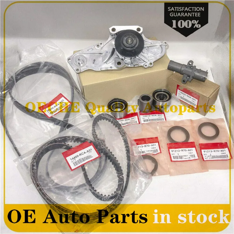 Set Timing Belt&Water Pump Service Kit for Honda Odyssey Pilot Accord Aacura MDX RL19200-RDV-J01 91213-R70-A02 14400-RCA-A01