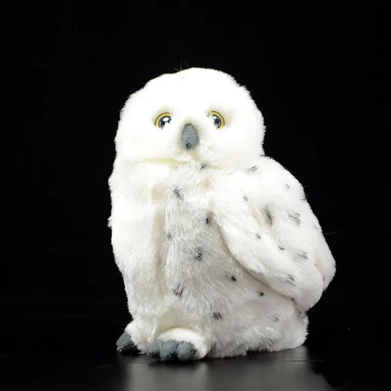 18cm High Cute Small Snowy Owl Plush Toys Real Life White Owl Birds Stuffed Animals Toy Gifts