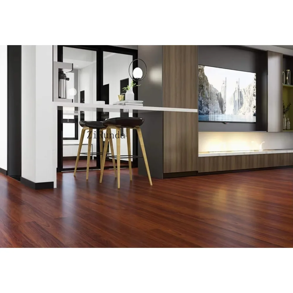 Индивидуальная версия 169 мм x 8 мм, желтый v-образный паз, HDF ламинат, пол для гостиной, современный водонепроницаемый пол