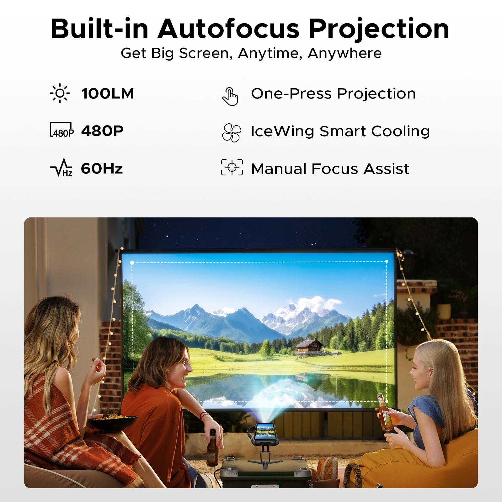 DOOGEE V Max Play 5G Projector هاتف متين شاشة 6.78 بوصة بطارية 20500 مللي أمبير في الساعة أضواء تخييم مزدوجة الأبعاد 7300 NFC الهاتف الذكي