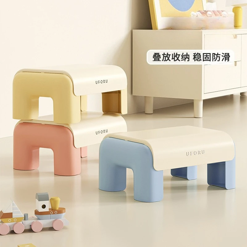 

Детский пластиковый табурет, нескользящий табурет для ванной комнаты, складной утолщенный табурет для детского душа для дома, гостиной