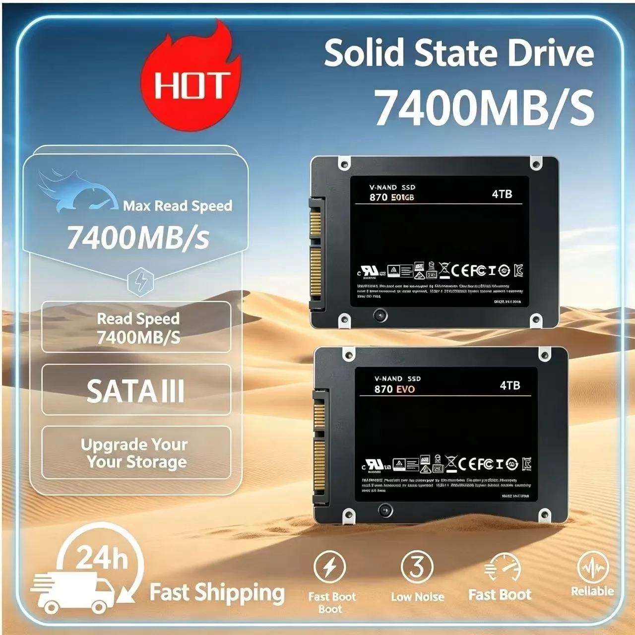 SATA III 2.5 Inch High Speed SSD 870 EVO 500GB 1TB 2TB Internal Solid State Drive For Laptop Desktop PC