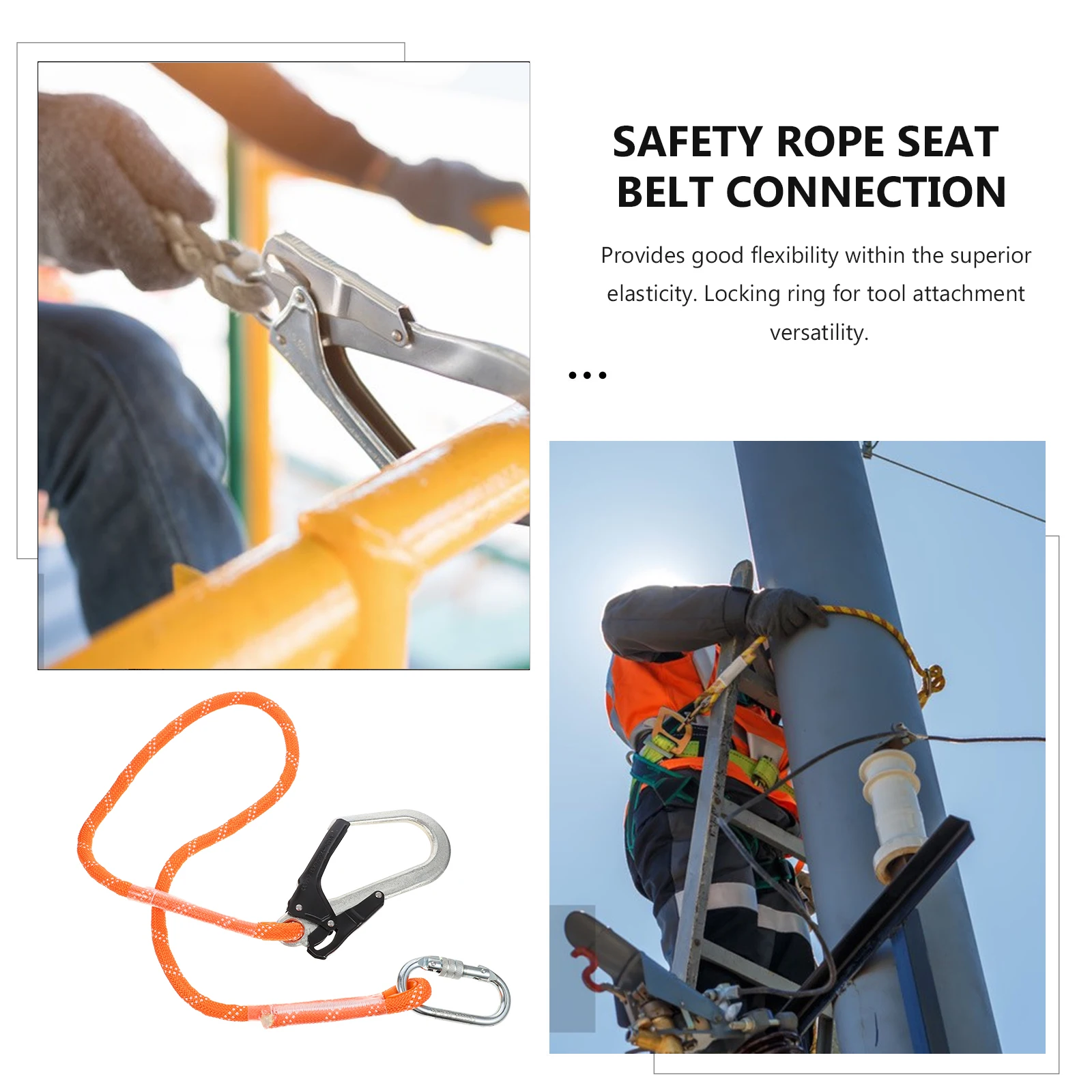 Safety Climbing Rope Sturdy Polypropylene Material Lightweight Ropes Powerful Hooks Escort Life Safety Outdoor Mountaineering