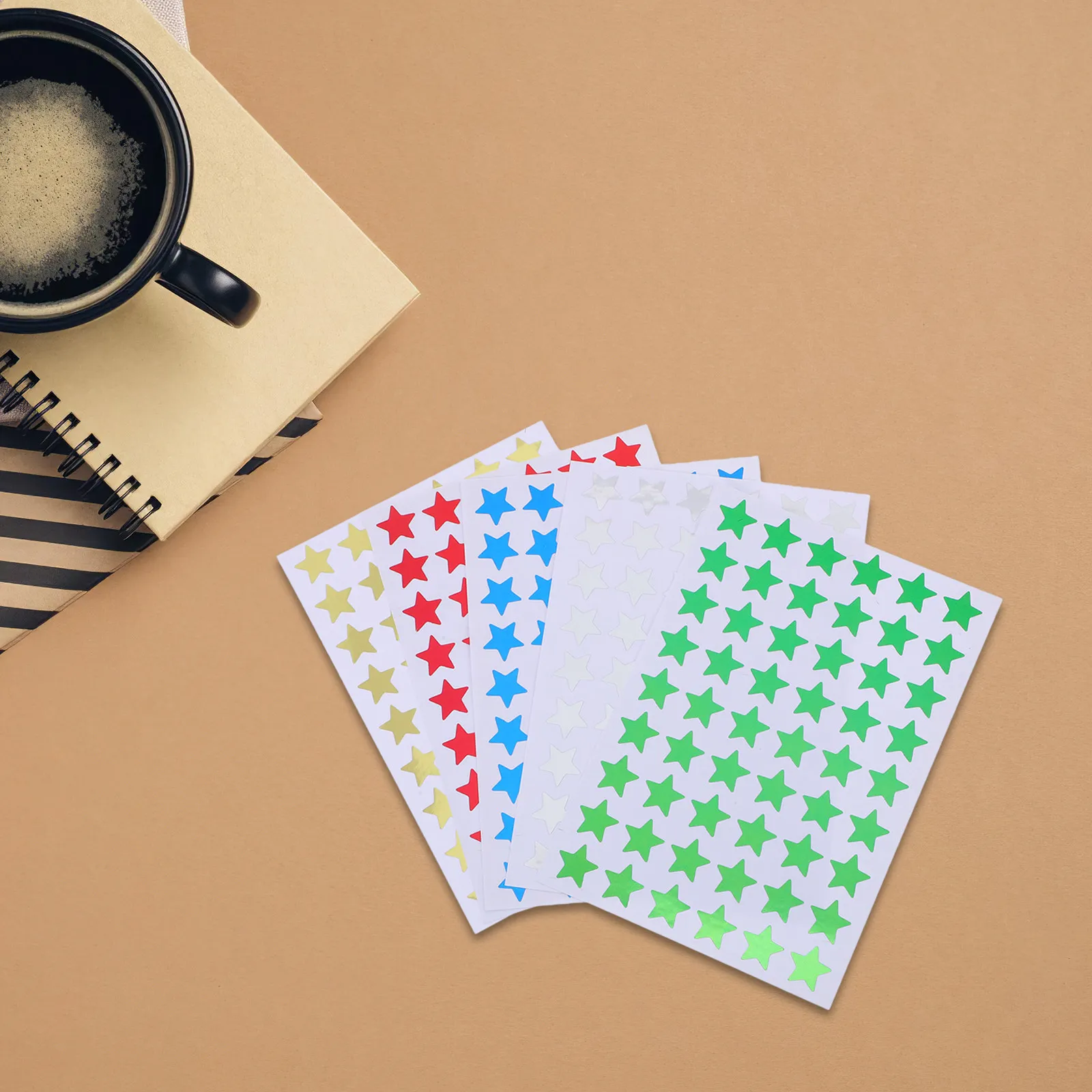 10Sheets Self-Discipline Planner Star Stickers Motivational Chart Habit Tracker Goal Progress Reward Stickers for Classroom