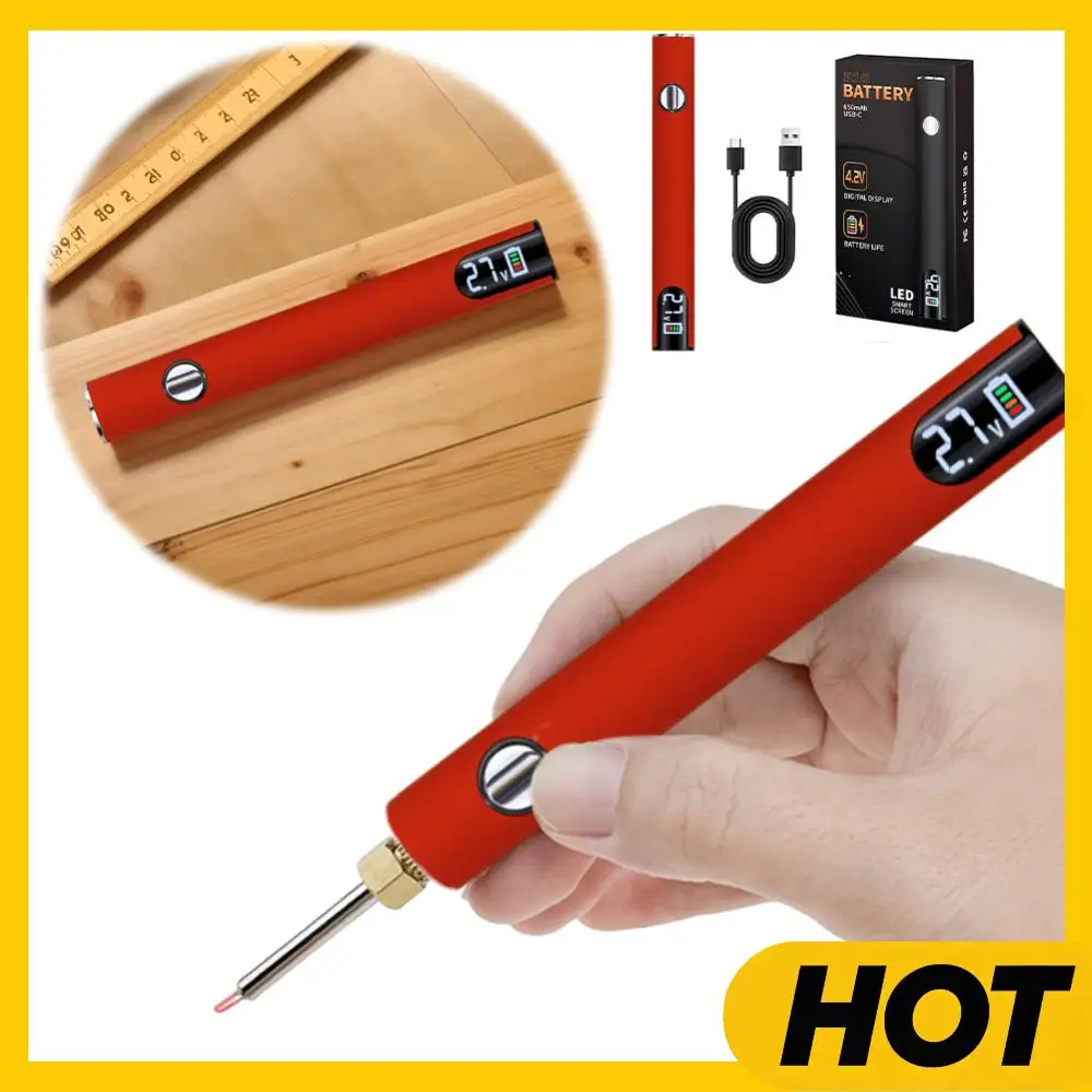 

Умный паяльник с аккумуляторной тележкой 510 с резьбой (без жала для паяльника) (красный)