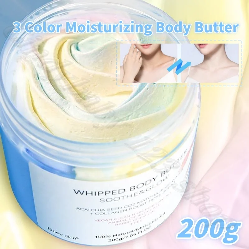 3 Color Moisturizing Body Butter Hydrating Moisturizing Scrubs Cleansing Cream Improves Rough Brightens Skin Tone 200g