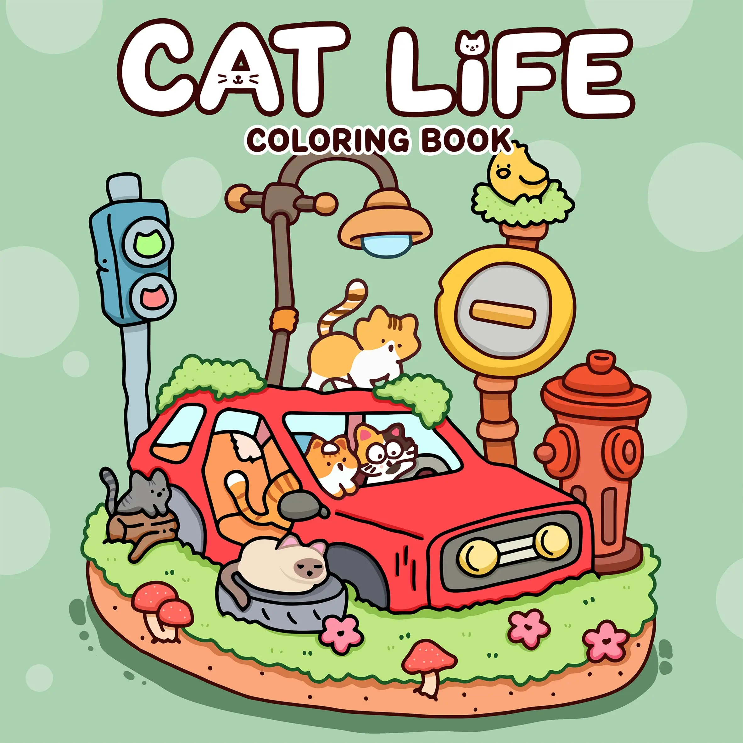 

ЖИЗНЬ CAT, яркие узоры, книжка-раскраска для взрослых, милая книга для рисования, идеальный подарок для вечеринки и дня рождения