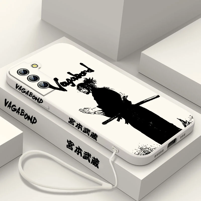 Miyamoto Musashi Vagabond Phone Case For Samsung Galaxy S24 S23 S22 S21 S20 Pro FE Plus Ultra Liquid Left Rope Cover