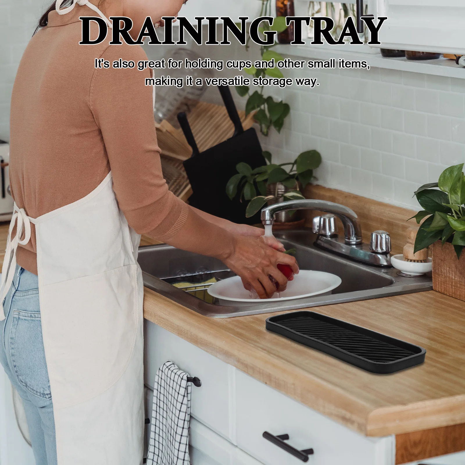 

Silicone Soap Tray Nonslip Draining Organizer for Bathroom Kitchen Rv Counter Sponge Holder Cup Drying Rack