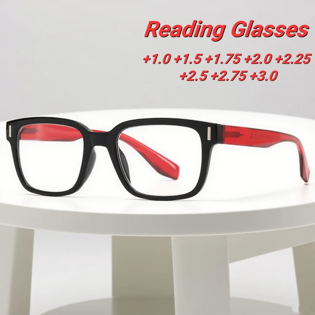 

2025 New Fashionable HD Women's Presbyopia Glasses Ultra Light Neutral High Temperament Spring Leg Elderly Reading Glasses