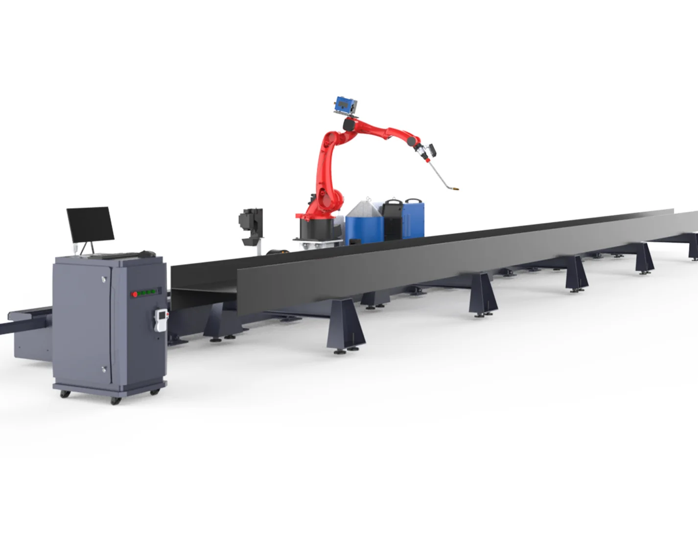 Precision Stainless Argon Welding Robot High Accuracy Stainless Argon Welding Robot with Ground Rail for Metal Fabrication