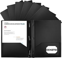1-12Pcs Sturdy Plastic Folders with Pockets and Prongs 2 Pocket Folder with 3Prong Fasteners Holds 81 2\
