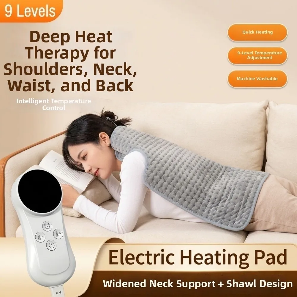 9 Levels Electric Heating Pad Washable Adjustable Electric Thermal Blanket Keep Warm Timed Physiotherapy Blanket Home Office Use