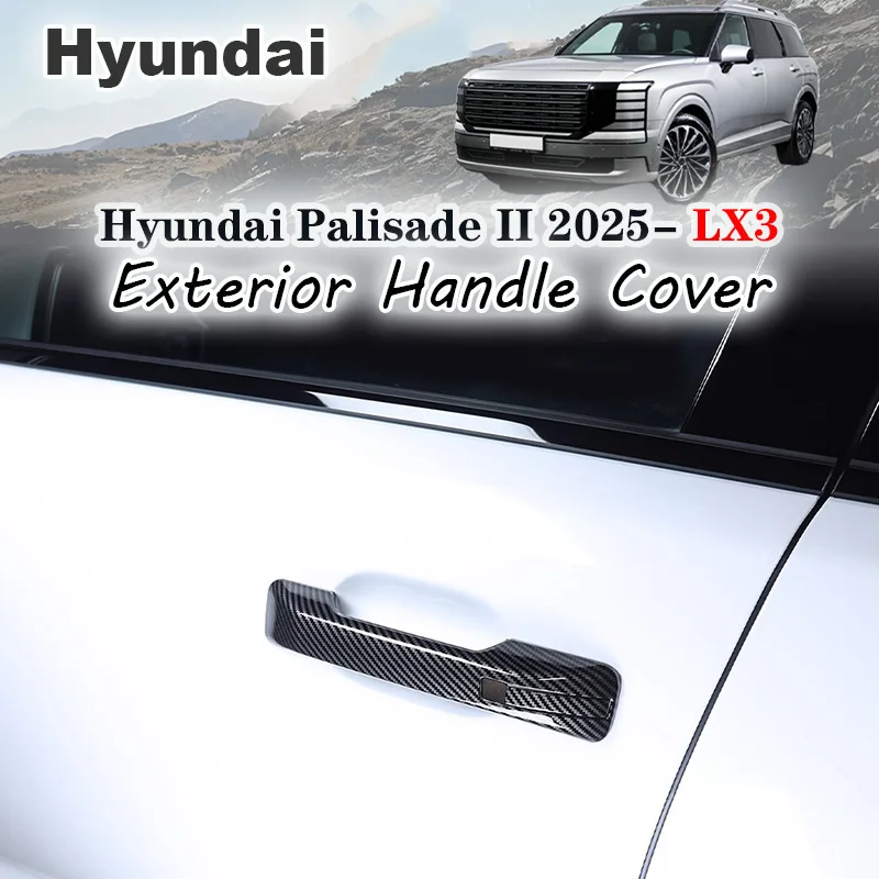 

Для Hyundai Palisade 2025 2026 LX3 LHD дверь автомобиля внешняя ручка рамка декоративная крышка наклейки комплект аксессуаров для украшения